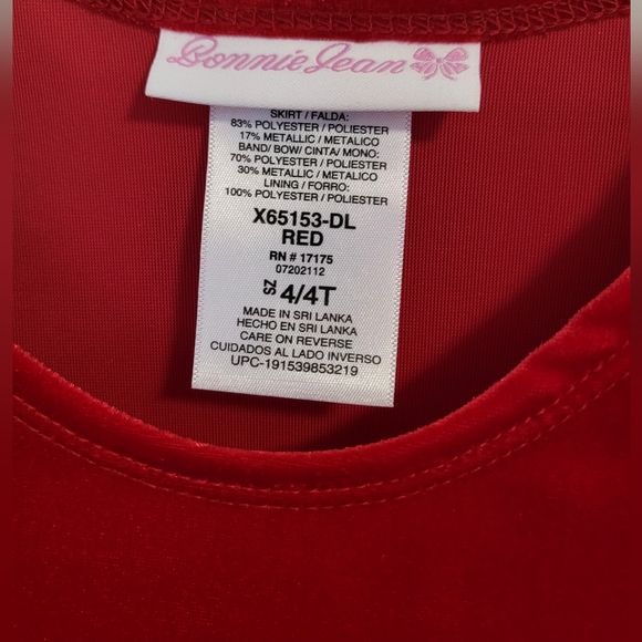Christmas dress size 4 by Bonnie Jean-Macy's. - Picture 4 of 4